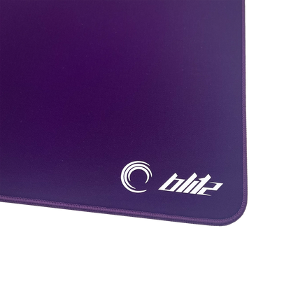 Close up image of the LA ONDA Blitz mouse pad and logo in the colour purple.